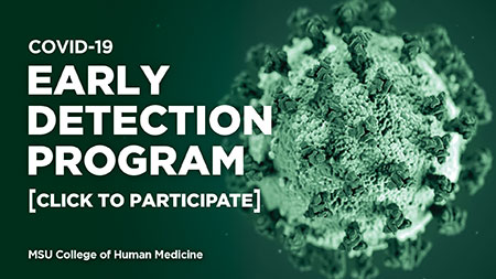 COVID-19 Early Detection Program, Click this image to register