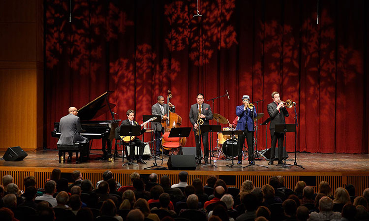 The MSU Professors of Jazz perform the annual concert “A Jazzy Little Christmas,” at the Fairchild Theatre of the MSU Auditorium.