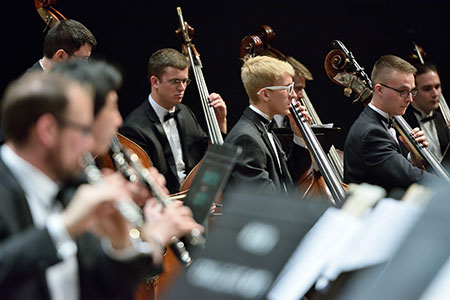 MSU Orchestras consist of more than 120 members who perform with the Symphony Orchestra and Concert Orchestra.