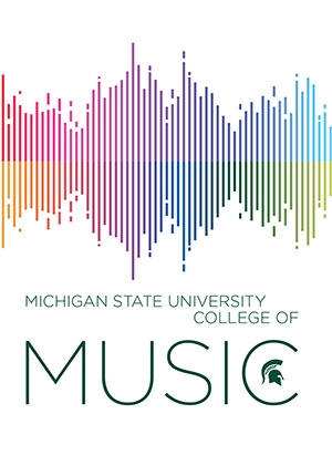 College of Music Viewbook Cover |  Colorful soundwave