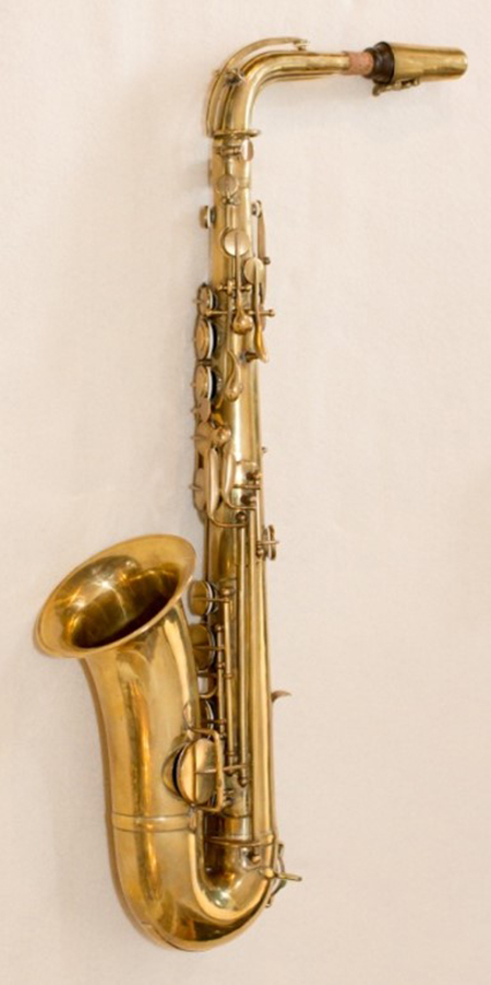 Photo of a rare saxophone owned by sax inventor Adolphe Sax.