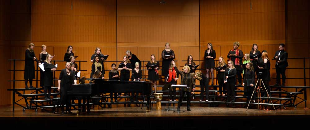 The MSU Women’s Chamber Ensemble, conducted by Sandra Snow