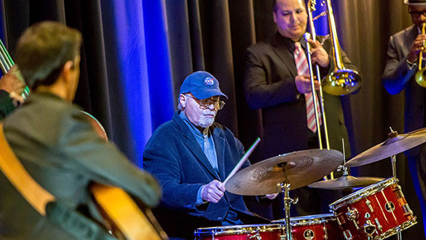 Jimmy Cobb opened the week with the MSU Professors of Jazz during the Blue Mondays concert.  image