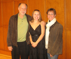 Old photo of Kathryn and her parents 