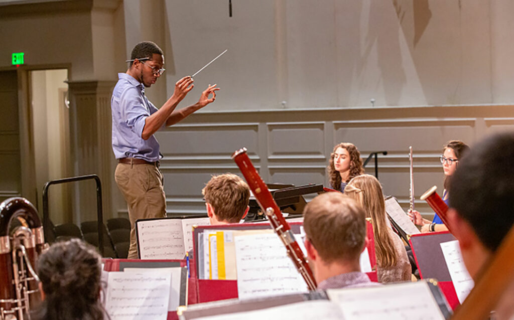 Henry Dorn conducting a band 