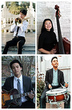 Collage of four student's headshots 