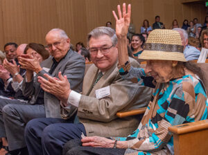 Selma Hollander getting applauded 