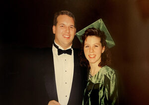 Old photo of Brian and Marianne Breneman at MSU graduation