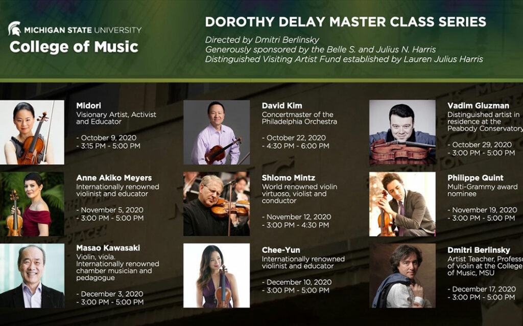 Poster of the Dorothy DeLay masterclass series 