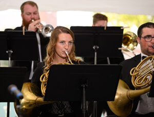 MSU students playing the tuba