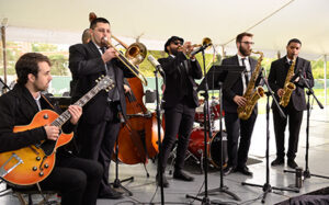 MSU Jazz students performing on stage 