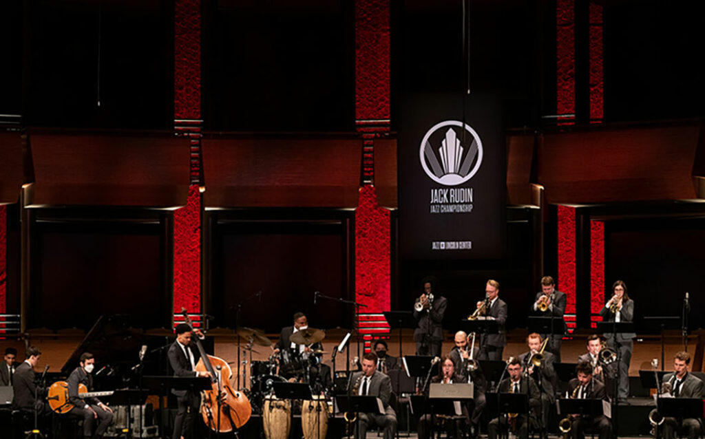 MSU Jazz Orchestra performing on stage