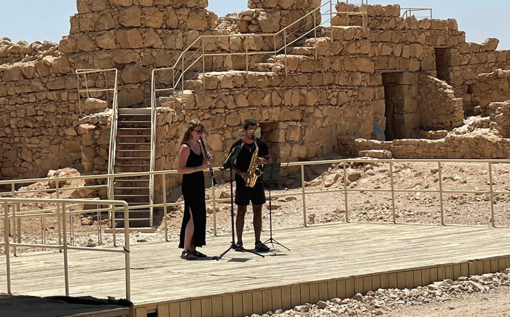 Luke Haight and Amber Lucas performing in Israel 