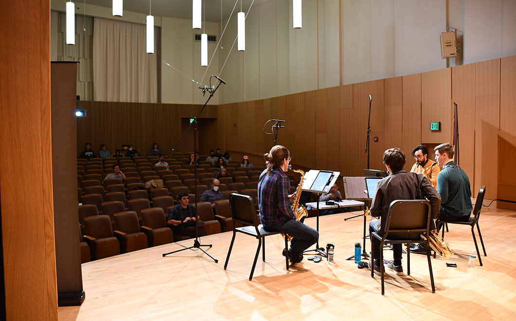 Quartet onstage