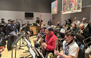 Music students practicing for a show 