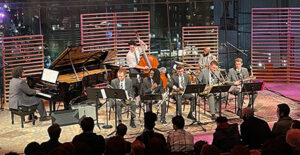 MSU Jazz Octet performing on stage 