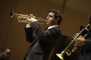 Anthony Stanco playing trumpet