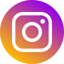 Instagram Social Media icon orange/purple gradient with icon of camera